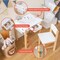 White Kids Art Table and Chair Set with Drawer Paper Roll and 2 Markers